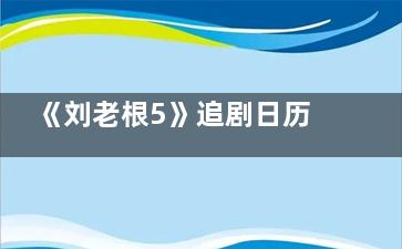《刘老根5》追剧日历每周几几点更新几集 刘老根5剧情介绍